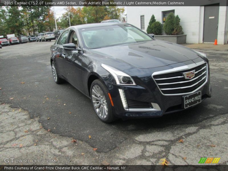Dark Adriatic Blue Metallic / Light Cashmere/Medium Cashmere 2015 Cadillac CTS 2.0T Luxury AWD Sedan