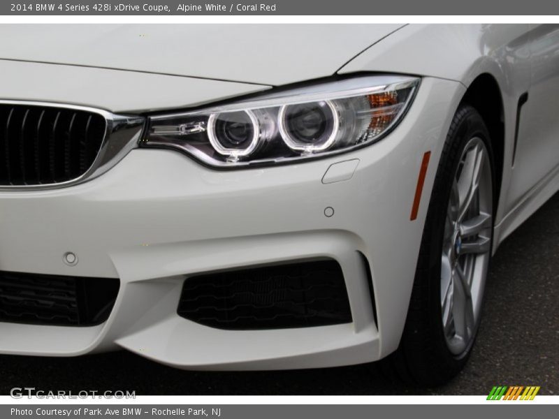 Alpine White / Coral Red 2014 BMW 4 Series 428i xDrive Coupe