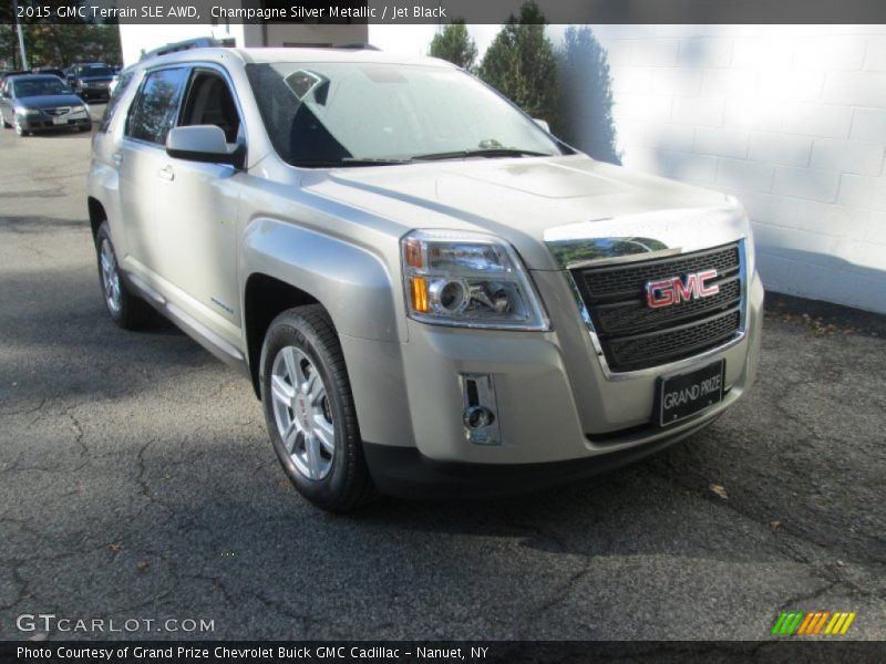 Champagne Silver Metallic / Jet Black 2015 GMC Terrain SLE AWD