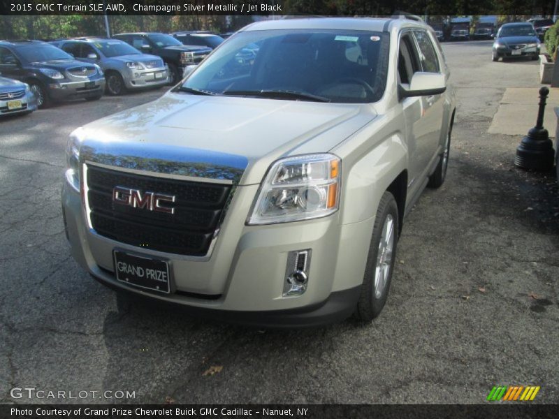 Champagne Silver Metallic / Jet Black 2015 GMC Terrain SLE AWD