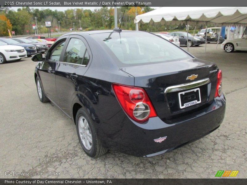 Blue Velvet Metallic / Dark Pewter/Dark Titanium 2015 Chevrolet Sonic LT Sedan