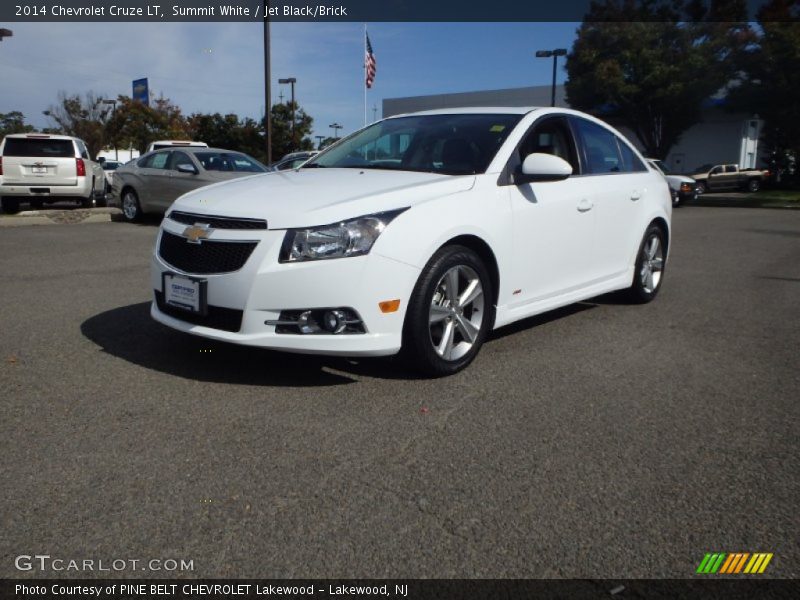 Summit White / Jet Black/Brick 2014 Chevrolet Cruze LT