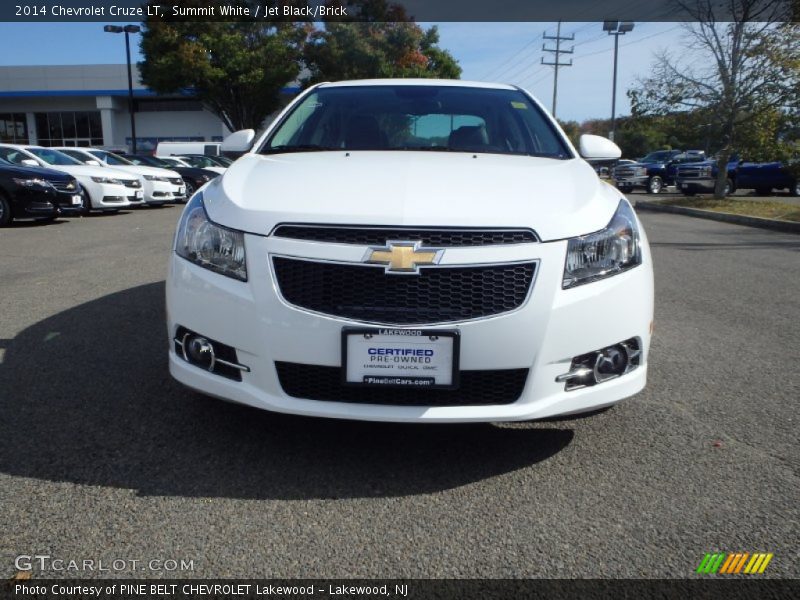 Summit White / Jet Black/Brick 2014 Chevrolet Cruze LT