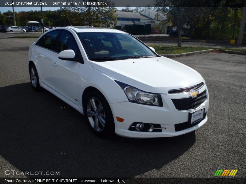 Summit White / Jet Black/Brick 2014 Chevrolet Cruze LT
