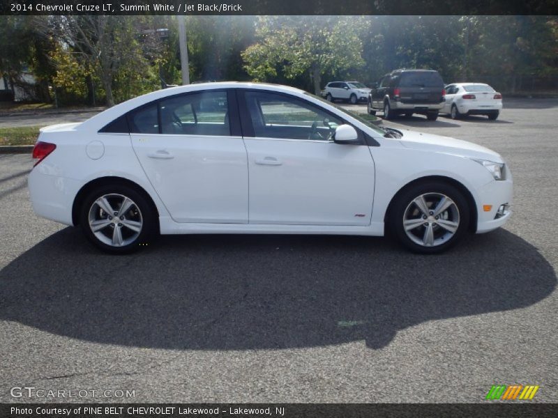 Summit White / Jet Black/Brick 2014 Chevrolet Cruze LT
