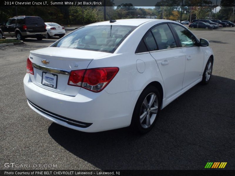 Summit White / Jet Black/Brick 2014 Chevrolet Cruze LT