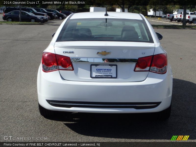Summit White / Jet Black/Brick 2014 Chevrolet Cruze LT