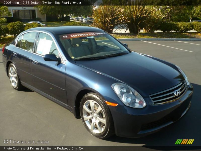 Twilight Blue Pearl / Wheat 2005 Infiniti G 35 Sedan