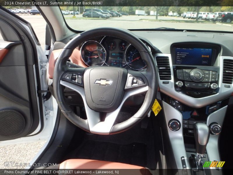 Summit White / Jet Black/Brick 2014 Chevrolet Cruze LT