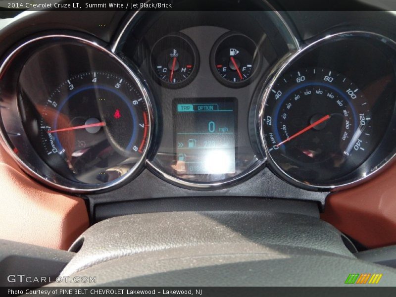 Summit White / Jet Black/Brick 2014 Chevrolet Cruze LT