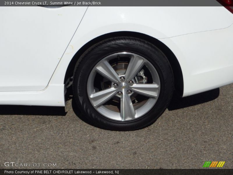 Summit White / Jet Black/Brick 2014 Chevrolet Cruze LT