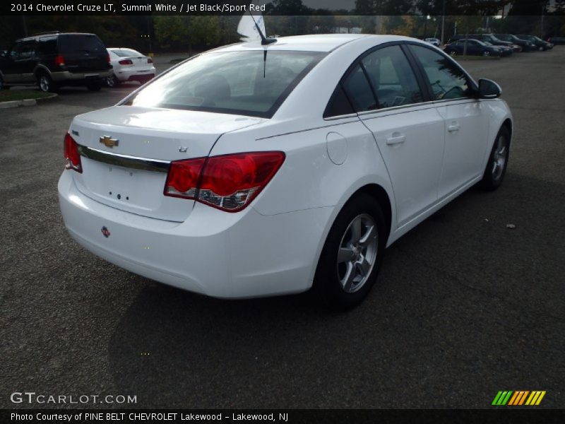 Summit White / Jet Black/Sport Red 2014 Chevrolet Cruze LT