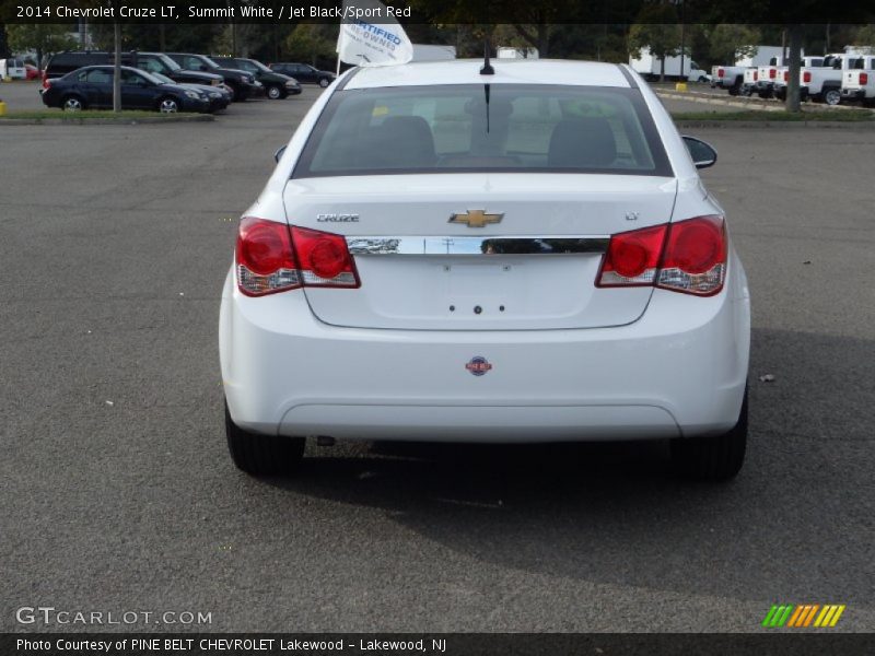 Summit White / Jet Black/Sport Red 2014 Chevrolet Cruze LT