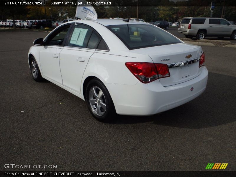 Summit White / Jet Black/Sport Red 2014 Chevrolet Cruze LT