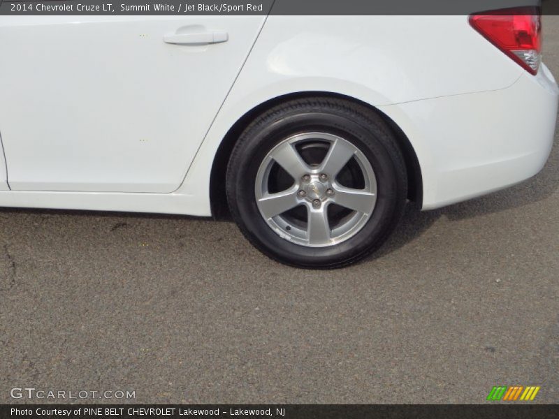 Summit White / Jet Black/Sport Red 2014 Chevrolet Cruze LT