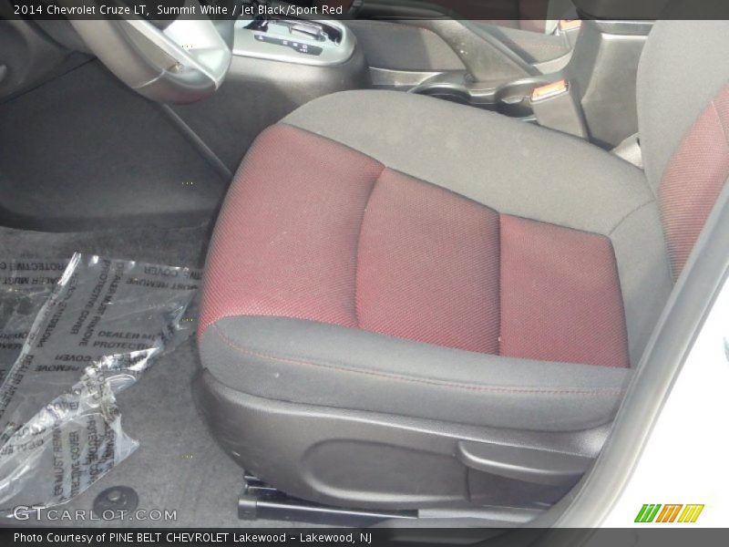 Summit White / Jet Black/Sport Red 2014 Chevrolet Cruze LT
