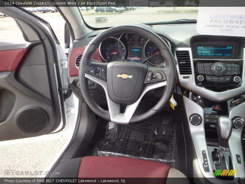 Summit White / Jet Black/Sport Red 2014 Chevrolet Cruze LT