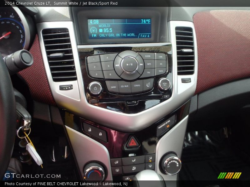 Summit White / Jet Black/Sport Red 2014 Chevrolet Cruze LT