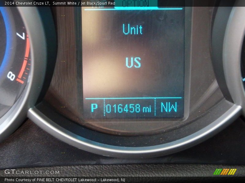 Summit White / Jet Black/Sport Red 2014 Chevrolet Cruze LT