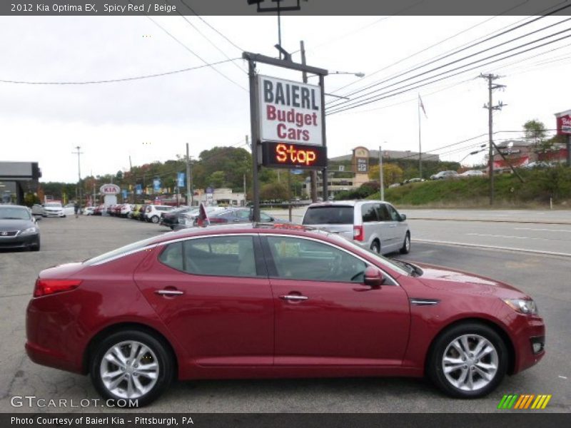 Spicy Red / Beige 2012 Kia Optima EX