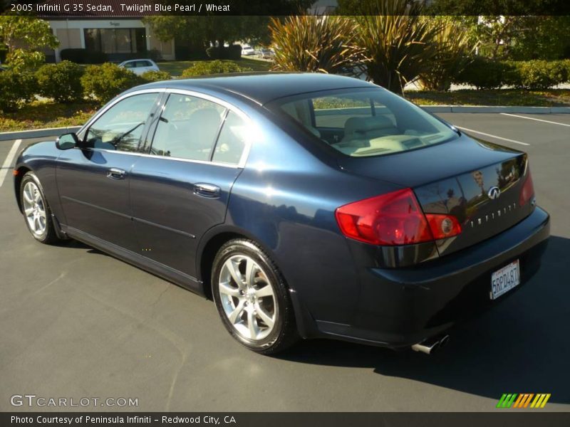 Twilight Blue Pearl / Wheat 2005 Infiniti G 35 Sedan