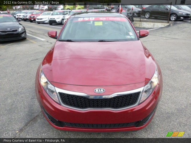 Spicy Red / Beige 2012 Kia Optima EX