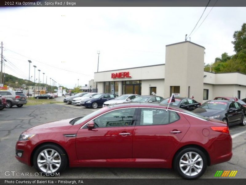 Spicy Red / Beige 2012 Kia Optima EX