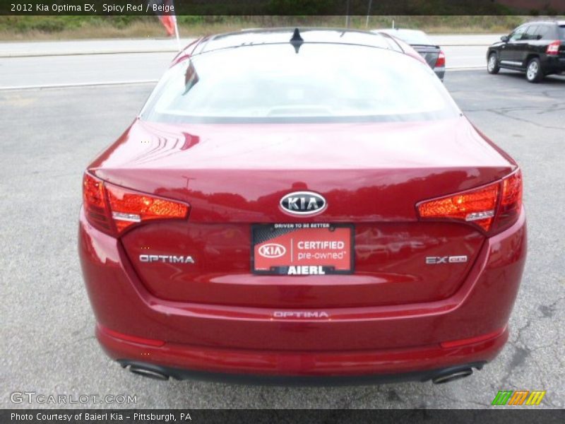 Spicy Red / Beige 2012 Kia Optima EX