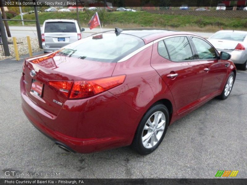 Spicy Red / Beige 2012 Kia Optima EX