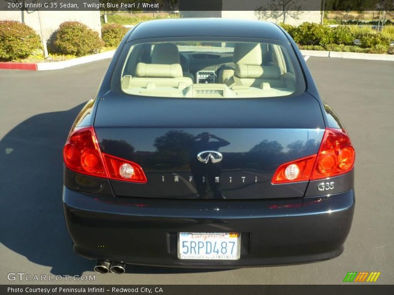 Twilight Blue Pearl / Wheat 2005 Infiniti G 35 Sedan