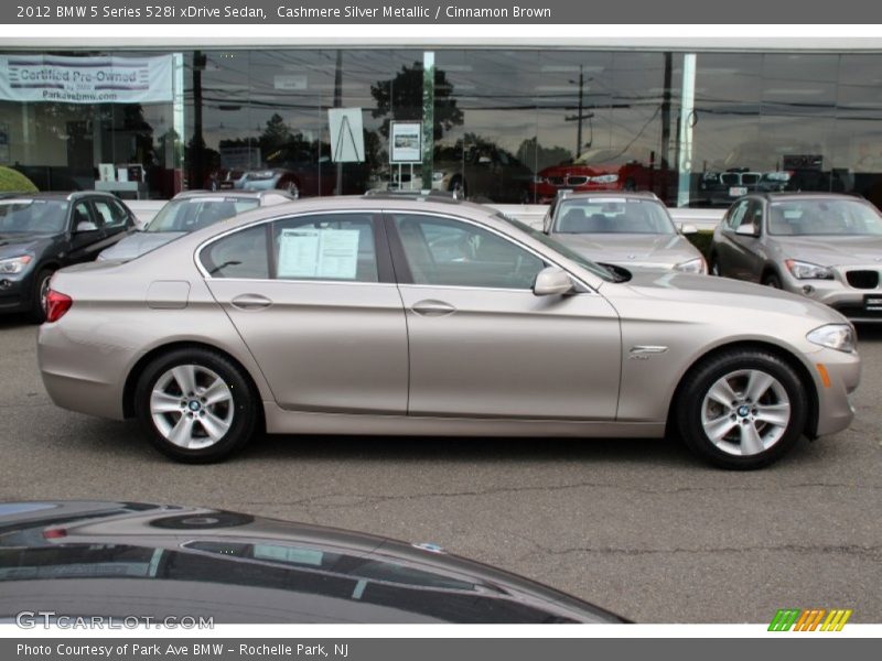 Cashmere Silver Metallic / Cinnamon Brown 2012 BMW 5 Series 528i xDrive Sedan