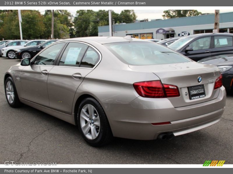 Cashmere Silver Metallic / Cinnamon Brown 2012 BMW 5 Series 528i xDrive Sedan