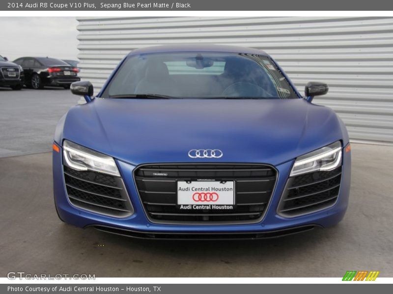 Sepang Blue Pearl Matte / Black 2014 Audi R8 Coupe V10 Plus