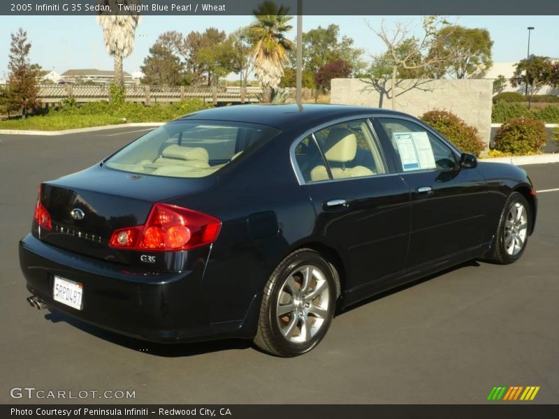 Twilight Blue Pearl / Wheat 2005 Infiniti G 35 Sedan