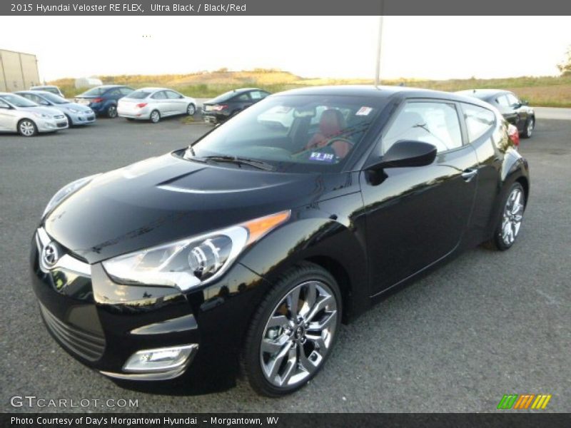 Ultra Black / Black/Red 2015 Hyundai Veloster RE FLEX