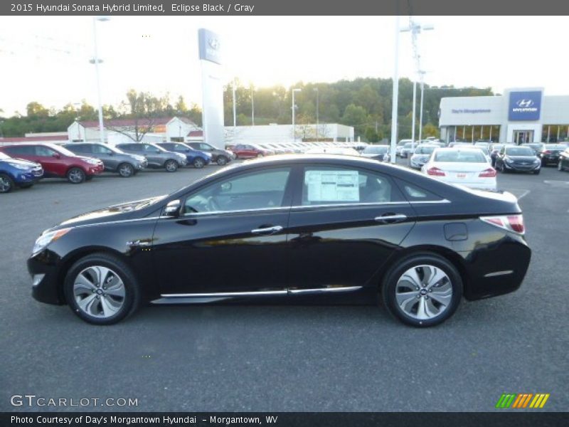 Eclipse Black / Gray 2015 Hyundai Sonata Hybrid Limited