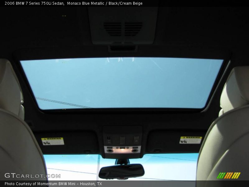 Monaco Blue Metallic / Black/Cream Beige 2006 BMW 7 Series 750Li Sedan