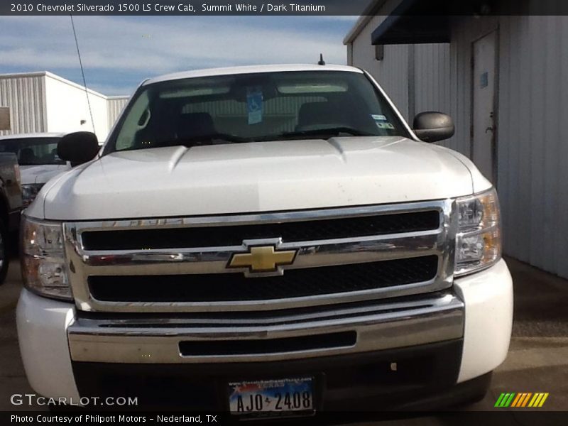 Summit White / Dark Titanium 2010 Chevrolet Silverado 1500 LS Crew Cab