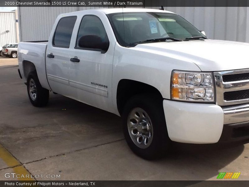 Summit White / Dark Titanium 2010 Chevrolet Silverado 1500 LS Crew Cab