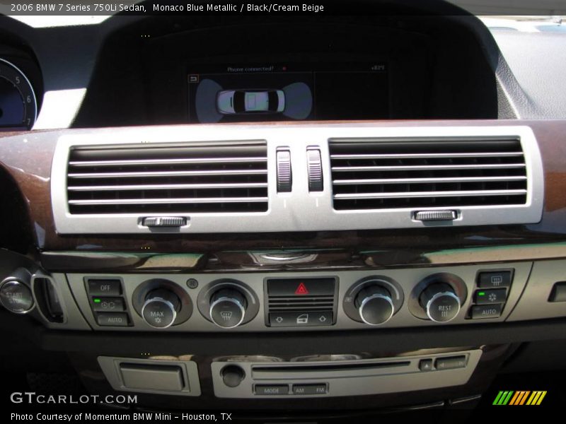 Monaco Blue Metallic / Black/Cream Beige 2006 BMW 7 Series 750Li Sedan