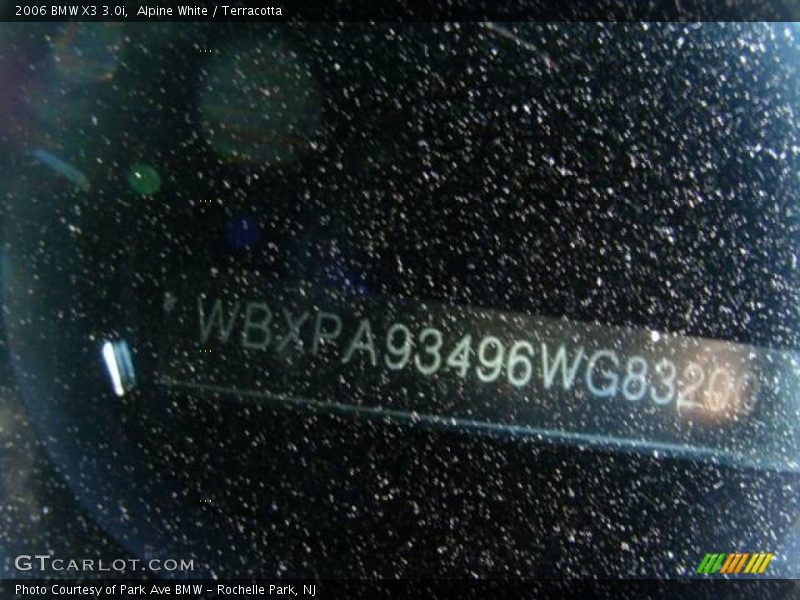 Alpine White / Terracotta 2006 BMW X3 3.0i