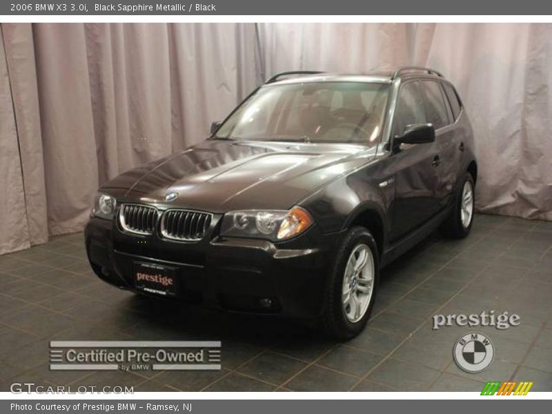 Black Sapphire Metallic / Black 2006 BMW X3 3.0i