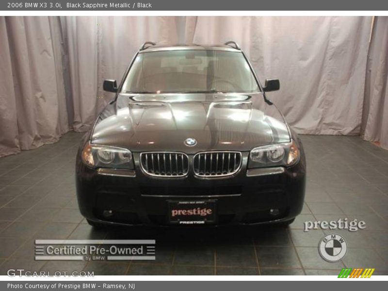 Black Sapphire Metallic / Black 2006 BMW X3 3.0i