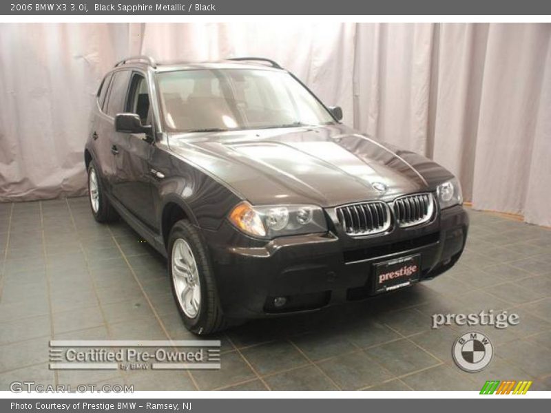 Black Sapphire Metallic / Black 2006 BMW X3 3.0i