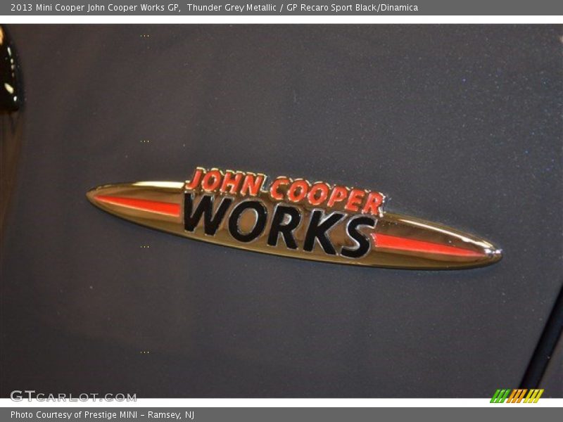 Thunder Grey Metallic / GP Recaro Sport Black/Dinamica 2013 Mini Cooper John Cooper Works GP