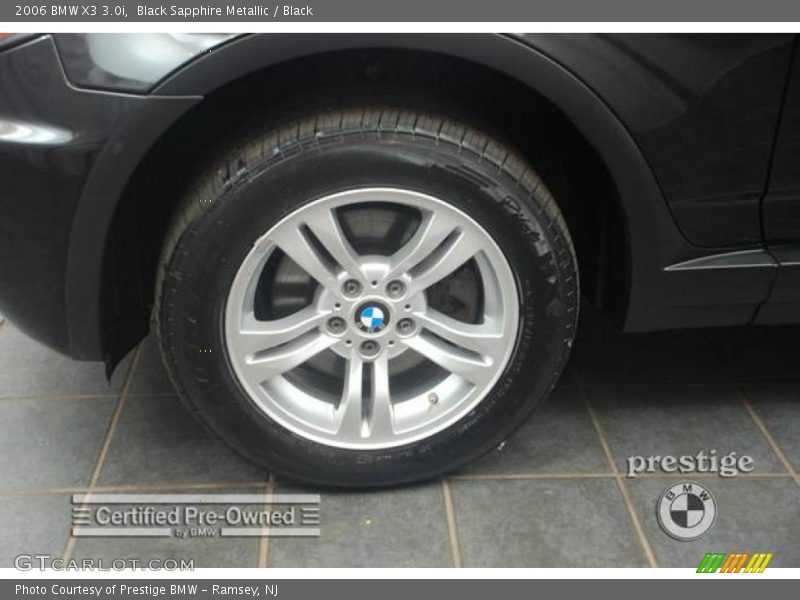 Black Sapphire Metallic / Black 2006 BMW X3 3.0i
