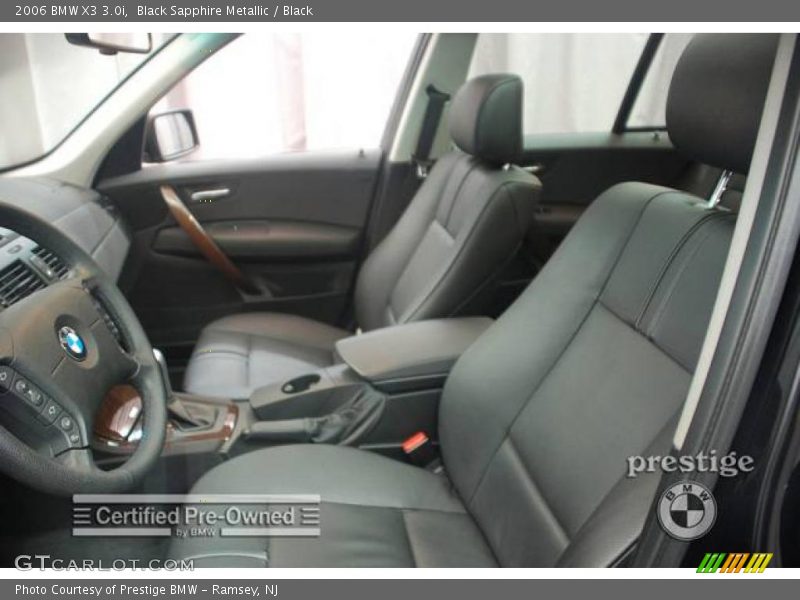 Black Sapphire Metallic / Black 2006 BMW X3 3.0i