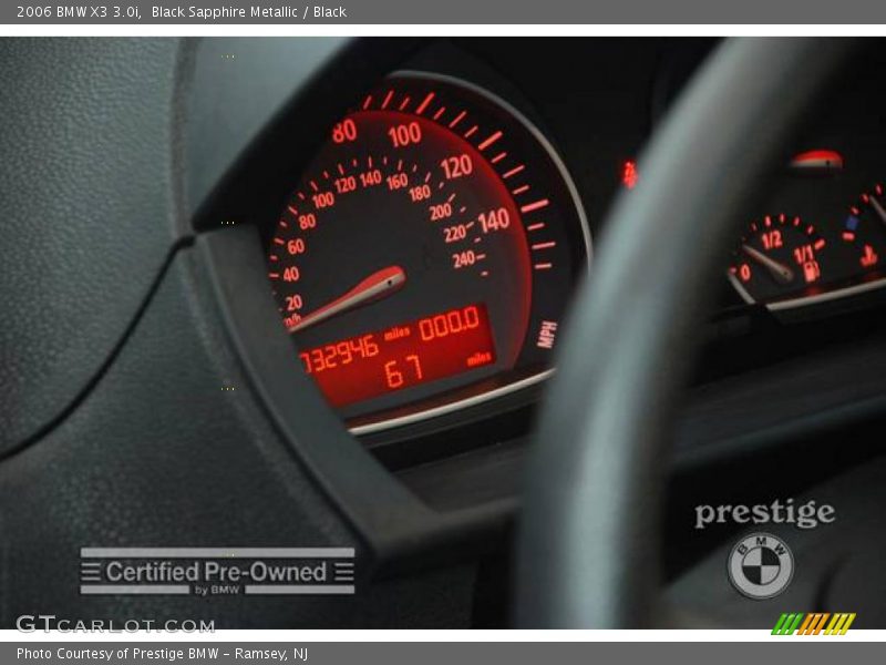 Black Sapphire Metallic / Black 2006 BMW X3 3.0i