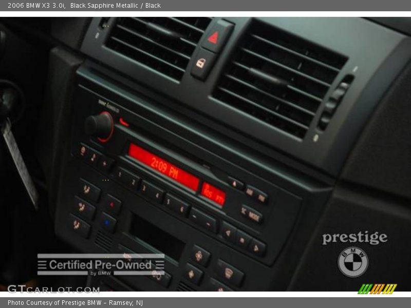Black Sapphire Metallic / Black 2006 BMW X3 3.0i