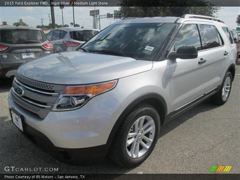 Ingot Silver / Medium Light Stone 2015 Ford Explorer FWD